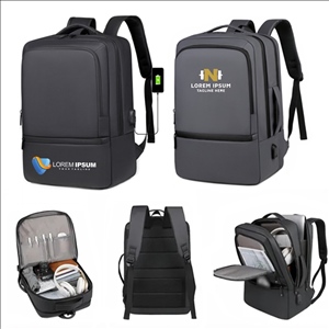 Waterproof Travel Laptop Backpack with USB Charging Port